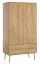 Drehtürenschrank / Kleiderschrank Peetu 02, Farbe: Eiche - Abmessungen: 191 x 100 x 55 cm (H x B x T)