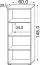Regal Cuarto 10, Farbe: Weiß - 148 x 60 x 29 cm (H x B x T)