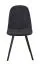 Edler Stuhl Maridi 244, Anthrazit, 89 x 45 x 55 cm, weicher und angenehmer Stoffbezug, Rückenlehne mit dekorativen Parallelnähten, hoher Sitzkomfort
