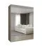 Drehtürenschrank / Kleiderschrank Korab 131, Farbe: Kaschmir, zwei Kleiderstangen, Soft-Close-Funktion, 1,5 Meter breit, drei Spiegeltüren, Griffe: Kaschmir