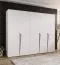 Kleiderschrank | Farbe: Weiß | 5-Türig | 3 Fächer | Griffe: Kaschmir | 3 Kleiderstangen| Soft-Close-Funktion | Maße: 250 x 52 x 202 cm | ABS-Kanten