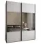 Kleiderschrank / Schiebetürenschrank | Soft-Close | 2 Kleiderstangen | 245,5 x 200 x 64 cm | 11 Fächer | 2 Schiebetüren | Farbe: Weiß | Spiegel