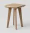 Hocker Eiche massiv natur Aurornis 66 - Abmessungen: 45 x 32 x 32 cm (H x B x T)