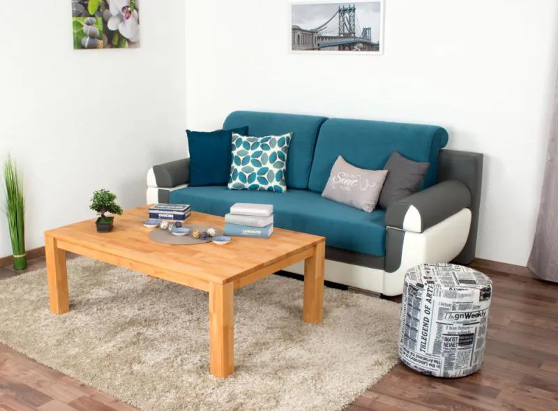 Couchtisch Kernbuche Massivholz Farbe: Natur 45x120x80 cm Wohnzimmermöbel Wohnzimmereinrichtung Abbildung