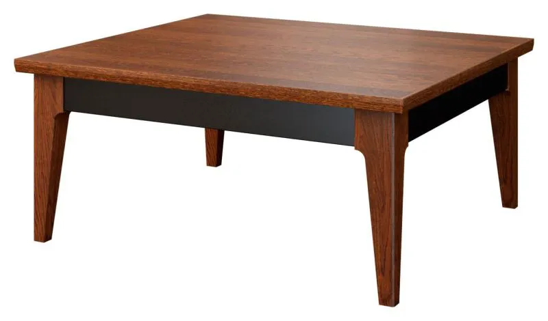 Couchtisch Eiche teilmassiv Farbe: Nuss 41x90x90 cm Abbildung