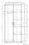 Drehtürenschrank / Kleiderschrank Kerowagi 10, Farbe: Sonoma Eiche - Abmessungen: 200 x 90 x 55 cm (H x B x T)
