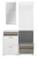 Garderobe Thyholm 01, 4-teilig, Farbe: Weiß / Eiche - Abmessungen: 197 x 116 x 34 cm (H x B x T)