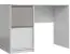 Schreibtisch Alwiru 10, Farbe: Kiefer Weiß / Grau - 75 x 120 x 60 cm (H x B x T)