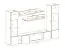 Elegante Wohnwand mit Kamin Hompland 117, Farbe: Weiß - Abmessungen: 170 x 260 x 40 cm (H x B x T), mit Push-to-open
