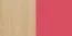 Schublade für Kinderbett / Jugendbett Milo 30, Farbe: Natur / Rosa, massiv - Abmessungen: 15 x 86 x 78 cm (H x B x T)