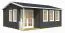 Gartenhaus G289 Carbongrau inkl. Fußboden - 44 mm Blockbohlenhaus, Grundfläche: 26,88 m², Satteldach