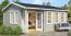Gartenhaus G288 Lichtgrau inkl. Fußboden - 44 mm Blockbohlenhaus, Grundfläche: 21,28 m², Satteldach