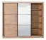 Dreitüriger Schiebetürenschrank Panevo 06, eine Spiegeltür, Farbe: Eiche Artisan, modernes Design, ABS-Kanten, Maße: 215,5 x 242 x 60 cm, 11 Fächer