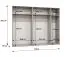 Drehtürenschrank / Kleiderschrank Korab 94, Farbe: Schwarz, zwei Spiegeltüren, drei Kleiderstangen, Griffe: Schwarz, 2,5 Meter breit, Soft-Close-Funktion