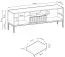 TV-Unterschrank Worthing 29, Farbe: Weiß / Gold - Abmessungen: 56 x 154 x 39 cm (H x B x T)