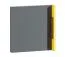 Tür Jakob, Farbe: Anthrazit / Gelb - 37 x 37 x 6 cm (H x B x T)