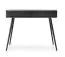 Schminktisch Makreb 21 in Schwarz, 80 x 103 x 49 cm, Beine aus Metall in Schwarz, Soft Close System, Ankleidezimmer, Schlafzimmer, ABS, gefräßte Fronten