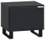 Nachtkommode Chiflero 17, Farbe: Schwarz - Abmessungen: 40 x 45 x 40 cm (H x B x T)