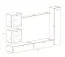 Schlichte Wohnwand Balestrand 273, Farbe: Weiß - Abmessungen: 180 x 280 x 40 cm (H x B x T), mit LED-Beleuchtung