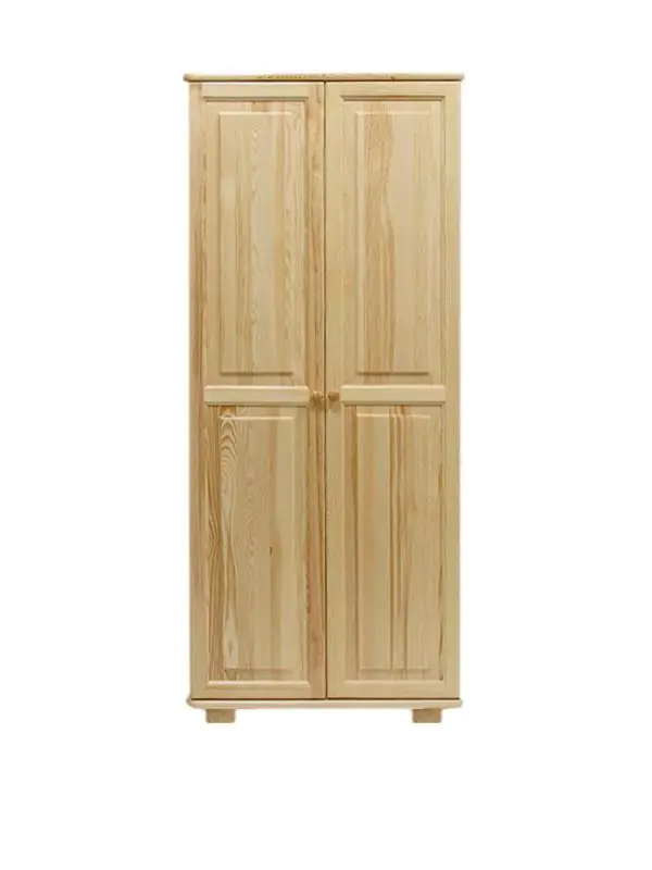 Massivholz-Kleiderschrank, Farbe: Natur 190x90x60 cm Abbildung