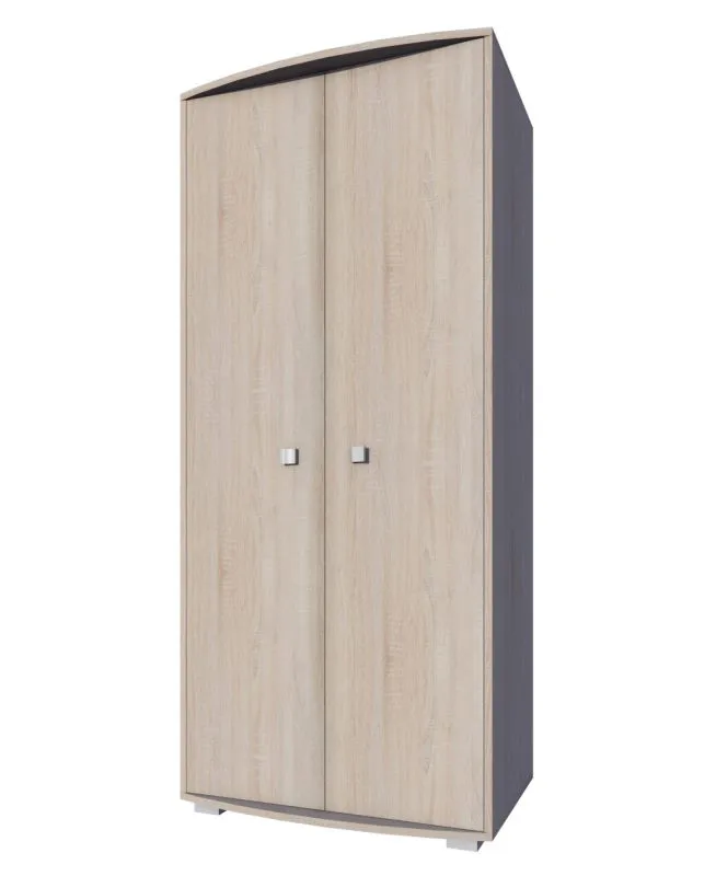 Drehtürenschrank / Kleiderschrank Rabaul 23, Farbe: Sonoma Eiche - Abmessungen: 200 x 90 x 55 cm (H x B x T)