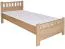 Einzelbett / Gästebett Buche massiv Vollholz natur 109, inkl. Lattenrost - Abmessung 100 x 200 cm