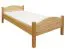 Kinderbett / Jugendbett Buche massiv Vollholz natur 113, inkl. Lattenrost - 90 x 200 cm (B x L)