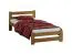 Einzelbett Nagol 04, Kiefer Vollholz massiv, Farbe: Eiche - Liegefläche: 80 x 200 cm (B x L)