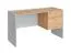 Schreibtisch mit Stauraum Susort 04, Farbe: Eiche Artisan / Grau, 78 x 134 x 57 cm, matte Front, 1 Tür, 1 Schublade, 1 Fach, elegante Griffe