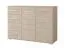 Sideboard / Kommode | Comarca 28 | Eiche | 3 Fächer | 4 Schubladen | 2 Türen | 96 x 135 x 45 cm | Einfarbig | Holzoptik | Griffe silberfarben
