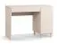 Schreibtisch | eine Schublade | Farbe: Beige | zwei Fächer | Soft-Close Funktion | Griffe: Weiß | Maße: 110 x 57 x 78 cm | 1 Tür | für Büro