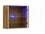 Edle Wohnwand mit fünf Türen Kongsvinger 112, Farbe: Eiche Wotan - Abmessungen: 150 x 330 x 40 cm (H x B x T), mit LED-Beleuchtung