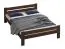 Neutrales Jugendbett Aixovall 18, Kiefer Vollholz massiv, Farbe: Walnuss - Liegefläche: 140 x 200 cm (B x L)