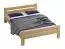 Schlichtes Doppelbett Aixovall 25, Kiefer Vollholz massiv, Farbe: Kiefer - Liegefläche: 180 x 200 cm (B x L)