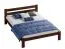 Jugendbett im neutralen Design Encamp 27, Kiefer Vollholz massiv, Farbe: Walnuss - Liegefläche: 160 x 200 cm (B x L)