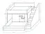 Funktionsbett / Kinderbett / Stockbett-Kombination - mit Stiege rechts, Jura 35, Farbe: Weiß / Pink - Abmessungen: 165 x 247 x 135 cm, 5 Kippfächer