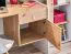 Schreibtisch mit Stauraum Susort 04, Farbe: Eiche Artisan / Grau, 78 x 134 x 57 cm, matte Front, 1 Tür, 1 Schublade, 1 Fach, elegante Griffe