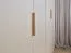Falttür / Kleiderschrank | Farbe: Beige | 3 Schubladen | 1 Kleiderstange | 8 Fächer | 203 x 60 x 240 cm | inkl. LED-Beleuchtung mit Sensor | Soft-Close