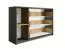 Kommode / Sideboard mit drei Schubladen Dionysos 05, eine Tür, Farbe: Eiche Artisan / Graphitgrau, zwei Fächer, modernes Design, Maße: 79,5 x 125 x 35 cm