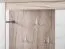 Garderobe mit drei Haken Zemun 11, Spiegel, sechs Fächer, Farbe: Eiche Grau / Eiche Weiß, ABS-Kantenschutz, Maße: 195 x 114 x 36,5 cm, für Vorraum