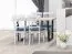Robuster Esstisch Ourense 04 mit Maserung, Eiche weiß, schwarze elegante Tischbeine, 160 x 90 cm, optimale Stabilität