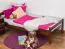 Kinderbett / Jugendbett "Easy Premium Line" K1/2n, Buche Vollholz massiv dunkelbraun lackiert - Liegefläche: 90 x 200 cm