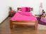 Einzelbett/ Gästebett "Easy Premium Line" K4, 120 x 200 cm Buche Vollholz massiv kirschrot lackiert