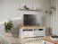 TV-Unterschrank Bresle 07, Kiefer massiv, Farbe: Weiß / Natur - Abmessungen: 58 x 155 x 48 cm (H x B x T)