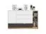Modernes Jugendzimmer Kinderzimmer - Set D Mackinac, 6-teilig, Farbe: Weiß / Eiche / Grafit matt, Griffe: Metall, ABS-Kantenschutz, aus hochwertigen Material, mit Soft-Close System