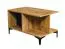 Couchtisch mit einer Schublade Calmuco 04, Farbe: Eiche Craft Gold / Schwarz, Maße: 51,5 x 90 x 50 cm, vier Ablagefächer, Beine & Griffe: Metall