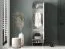 Garderobe Komplett Set | Farbe: Eiche Cremona / Kaschmir | ABS-Kanten | inkl. Samtpolster | Garderobenschrank | Schuhschrank | Garderobe mit acht Haken