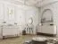Wohnzimmer - Set C Horsham, 3-teilig, Farbe: Beige, Push-to-open Funktion, Beine: Schwarz, eine schmale Kommode, ein Sideboard, ein Schminktisch, ABS-Kanten