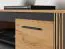 Modernes Wohnzimmer - Set A Dagali, 3-teilig, Farbe: Eiche / Schwarz, ABS-Kantenschutz, Soft-Close-System