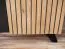 TV-Unterschrank Nordkapp 05, Farbe: Hickory Jackson / Schwarz - Abmessungen: 52 x 160 x 45 cm (H x B x T), mit zwei Fächern und einen Schwarzen Biokamin
